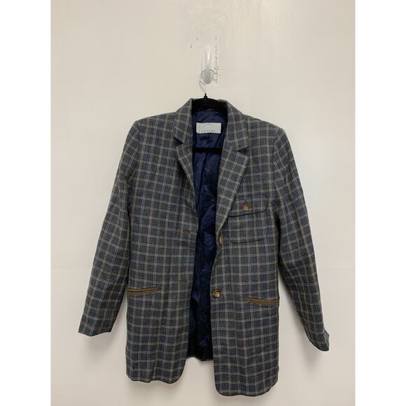 Bogner Blazer Womens Size 8 Elbow Patch Wool Blend Button Up Coat Jacket - Picture 1 of 7